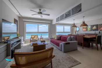 Alto padrão, 3 suítes, frente total al mar